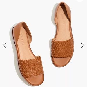Madewell Kinsley d'Orsay Flat in Woven Leather - size 6.5